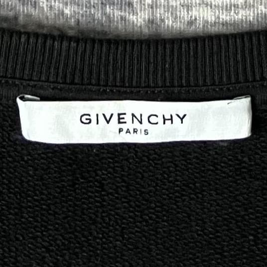 【超希少XL】ジバンシー センター刺繍ロゴスウェット レインボー ブラック 黒