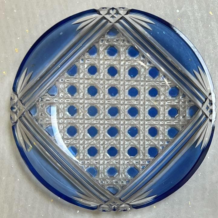 カガミクリスタル　祥瑞切子　銘々皿5枚セット