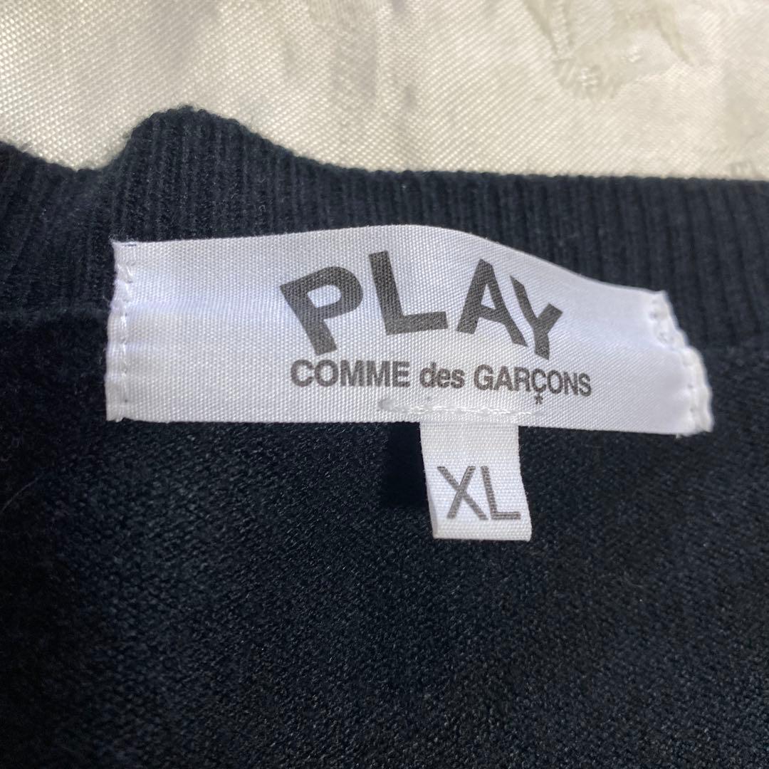 PLAY COMME des GARÇONS ブラックカーディガン XL