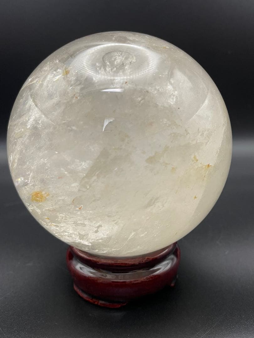 【ヒマラヤ水晶】天然石 丸玉 虹入り 約93.4mm 1165.5g セール中！