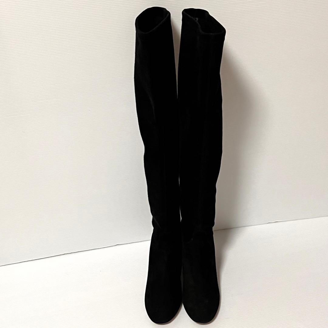 【美品】フォクシー FOXEY スエードロングブーツ ニーハイブーツ37
