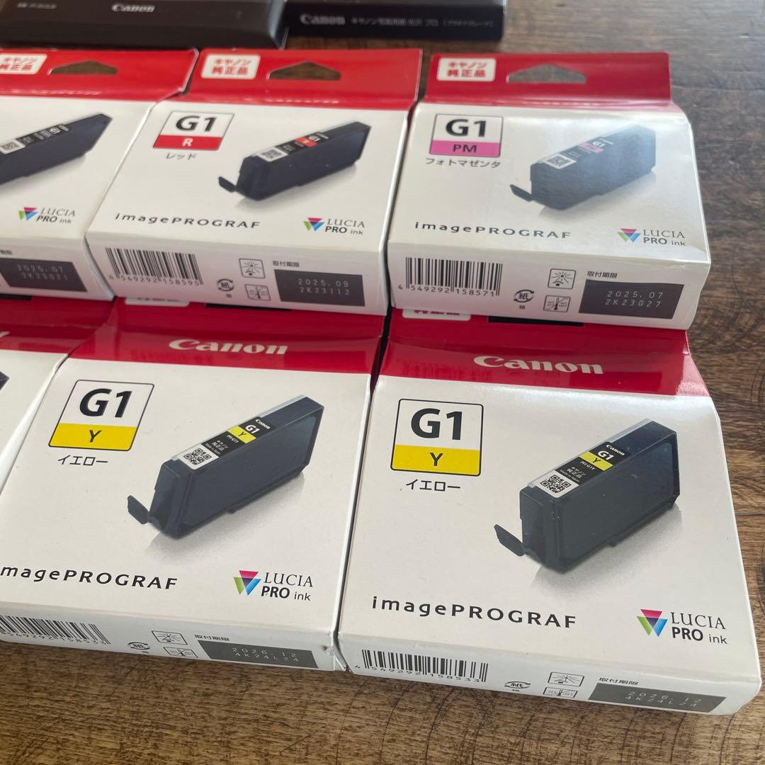 新品未使用 Canon G1インク17点と写真用紙2点