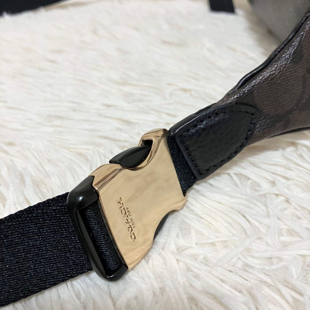 COACH＊ ウエストバッグ レザー シグネチャーブラウン