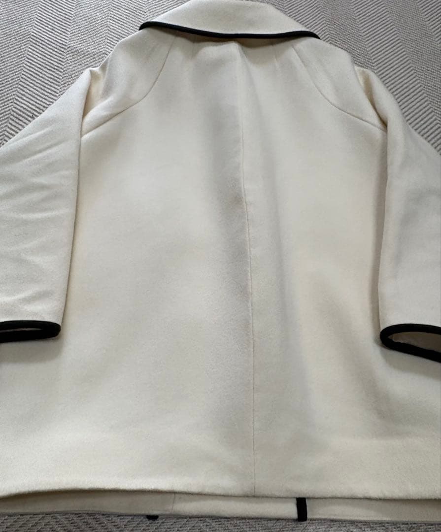 最終セブンテン seventen 美品 ダブルボタ2WAYコートオフホワイト S