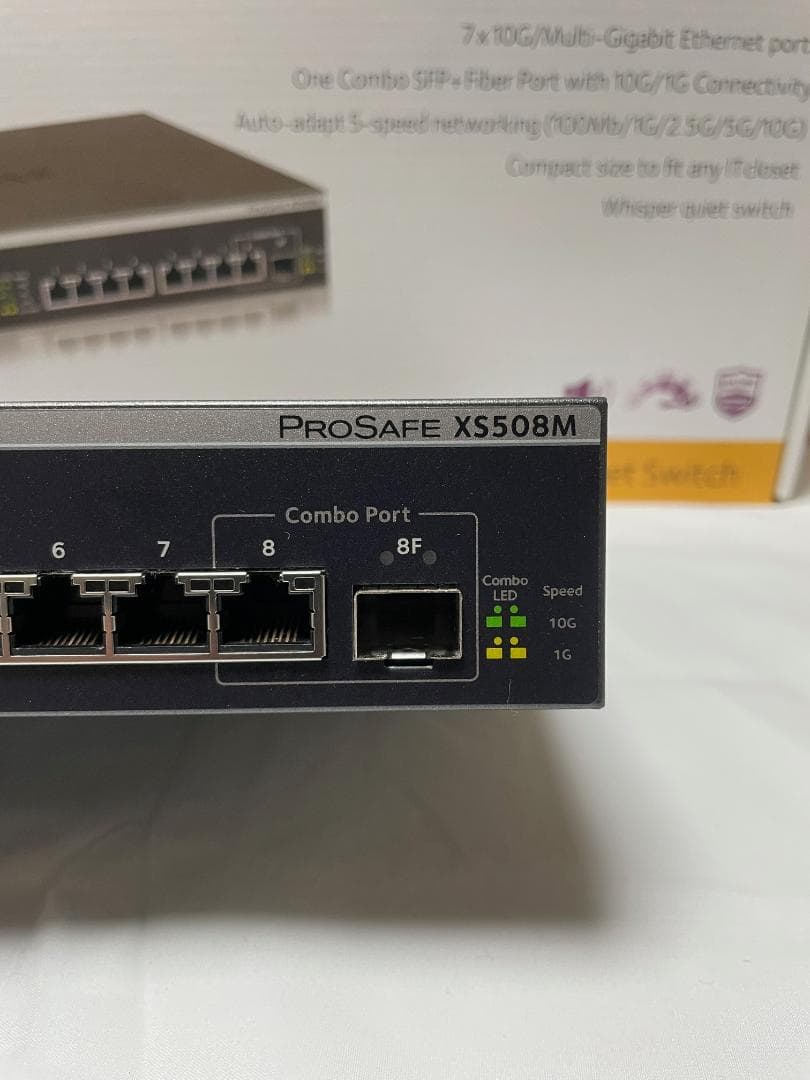 USED NETGEAR XS508M 8ポートスイッチ 10G