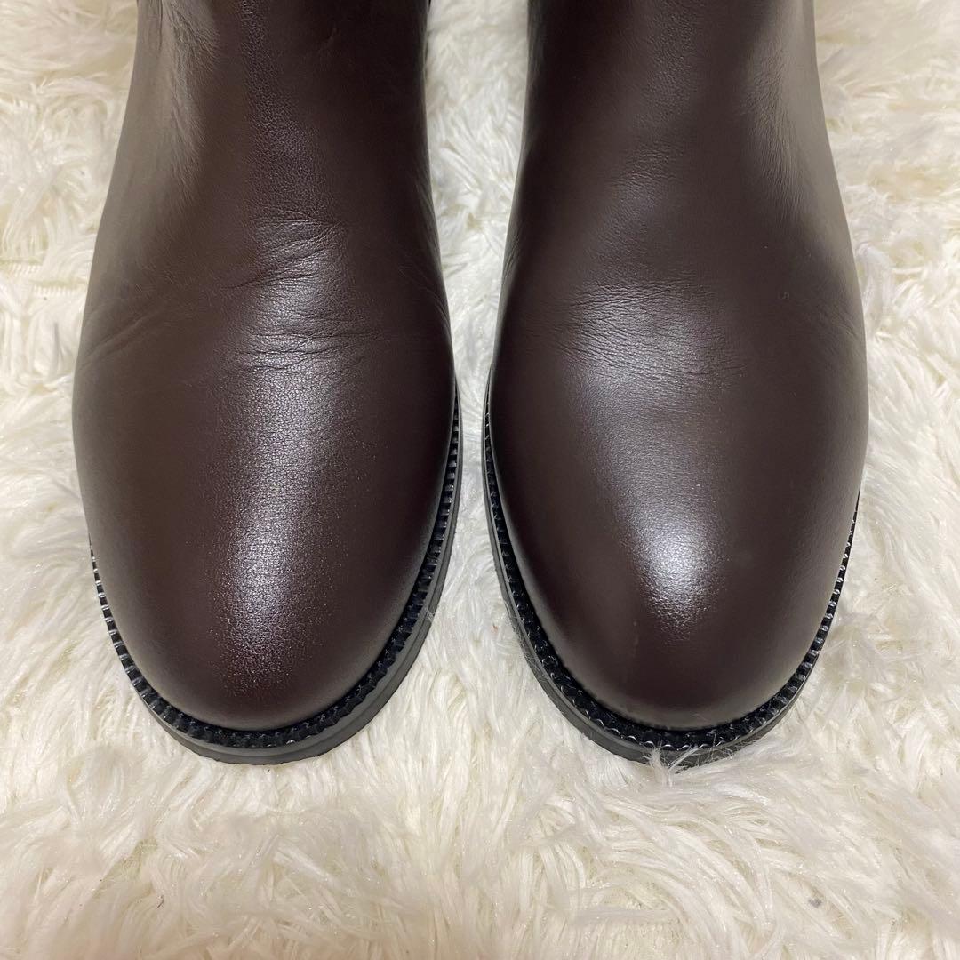 ✨REMME✨本革牛革サイドジップ レメ ブーツSLOBE IENA こげ茶箱付