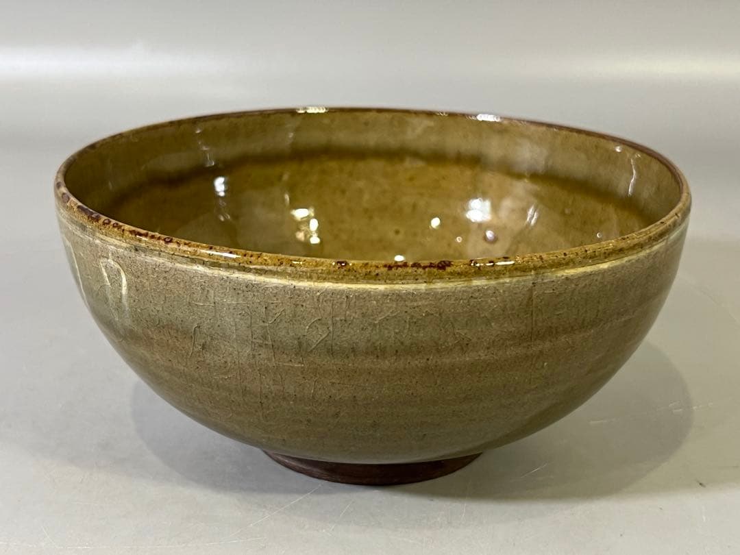 DT752 茶道具 横井米禽作 雲鶴写鉢 共箱