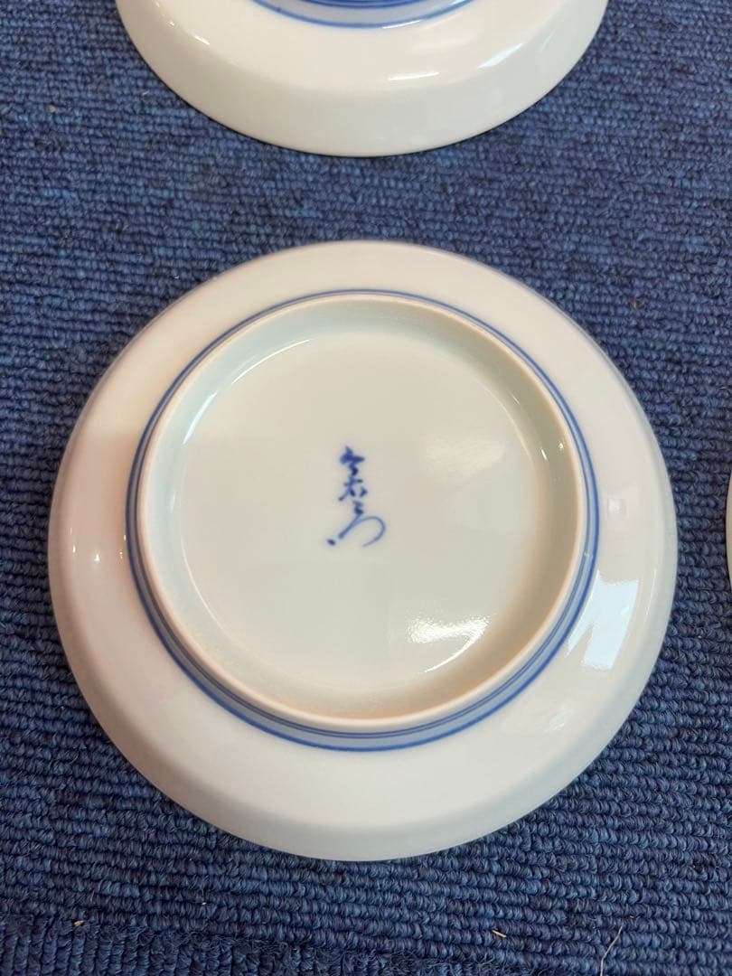1447 今右衞門　錦花絵　中皿　5客　未使用
