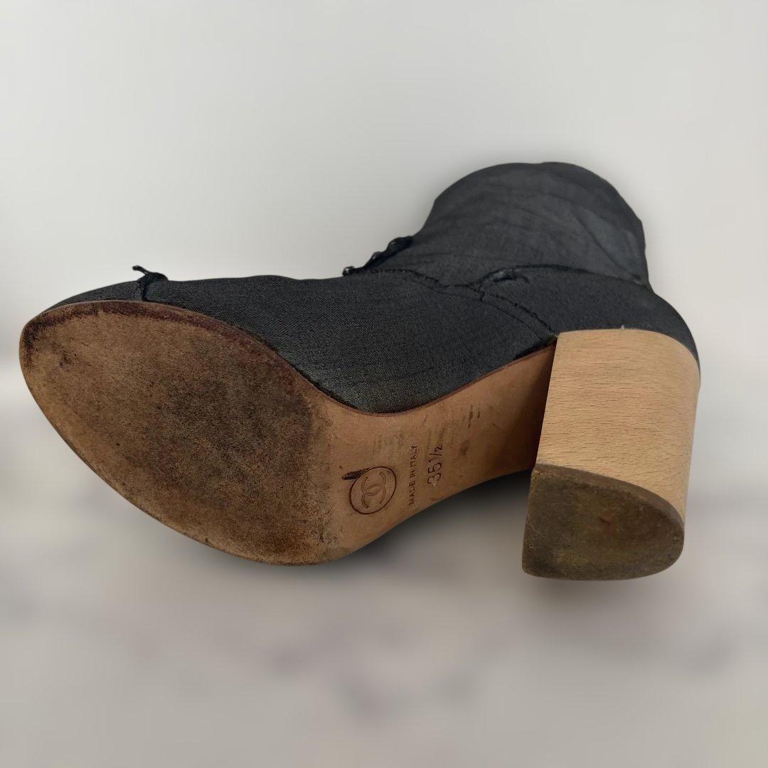 CHANEL デニム　ブーツ　ココマーク　デニム　シューズ　スニーカー　シャネル