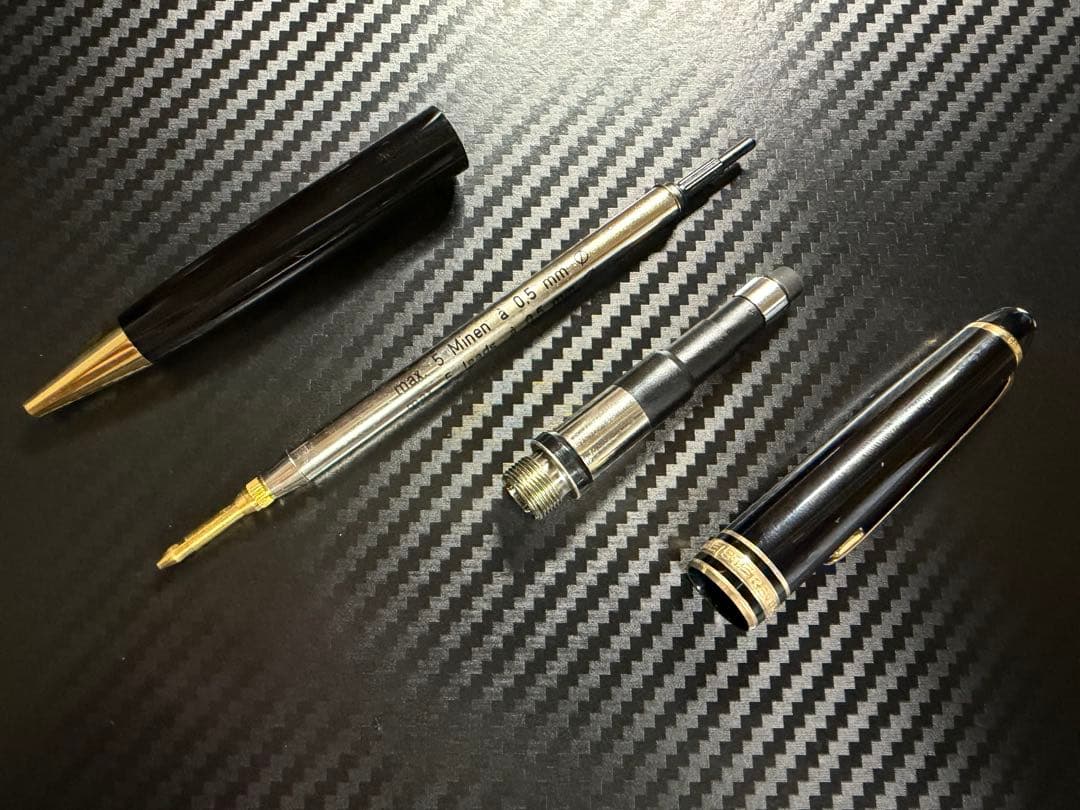 未使用に近い モンブラン 165 クラシック ペンシル 0.5mm ブラック