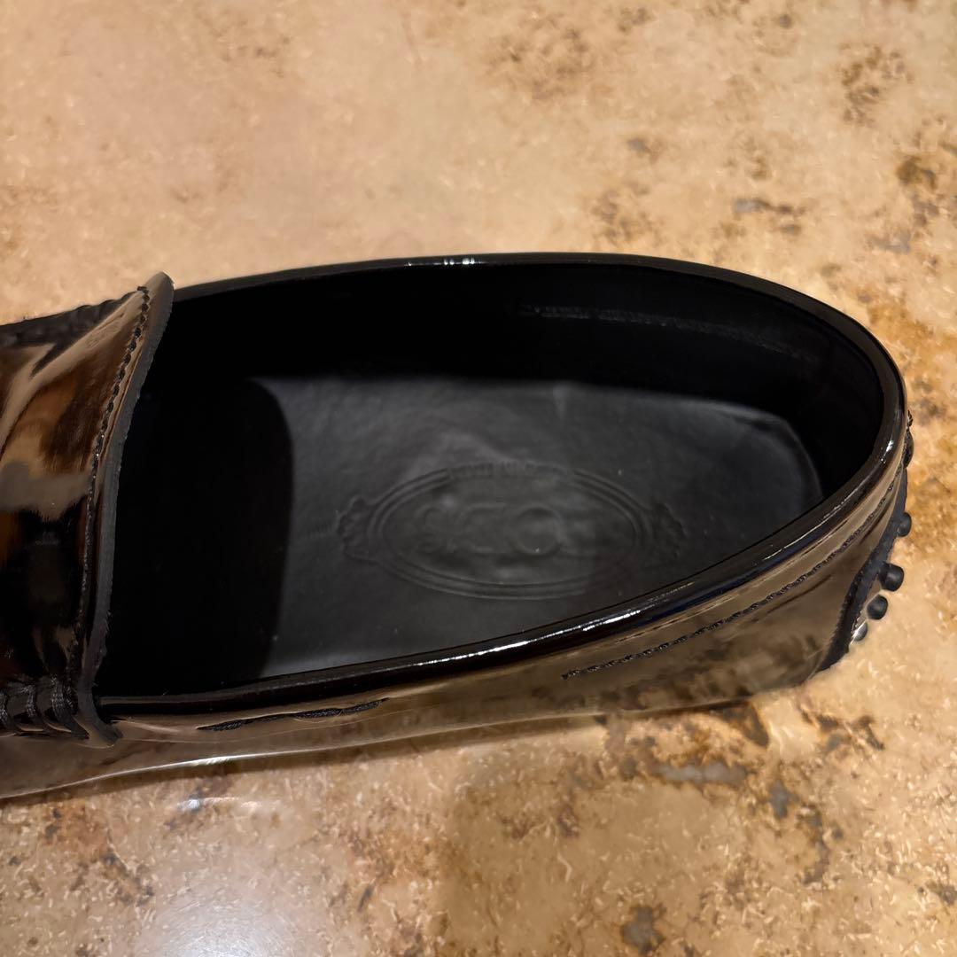 TODS ドライビングシューズ　黒エナメル　サイズ6 1/2 25㎝