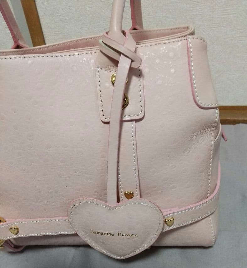 【レトロ可愛い】サマンサタバサ♡ピンクトートバッグ／平成初期の希少デザイン