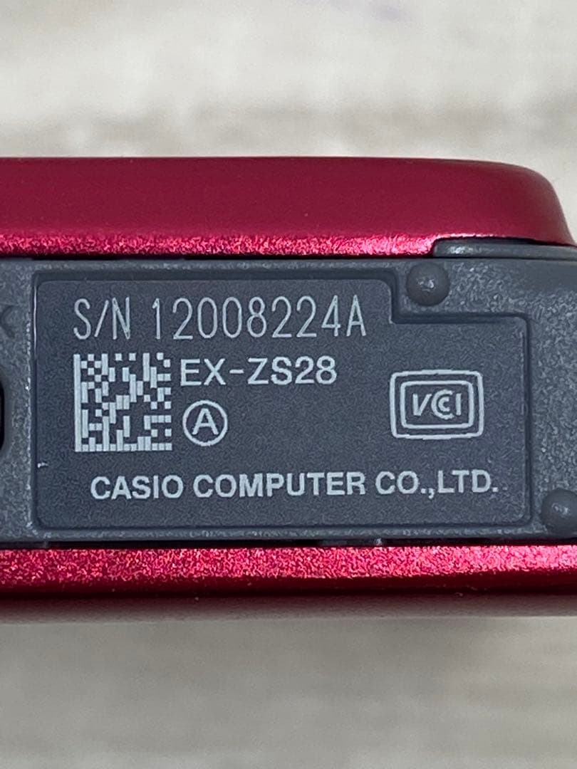 CASIO エクシリム EX-ZS28 コンパクトデジタルカメラ レッド