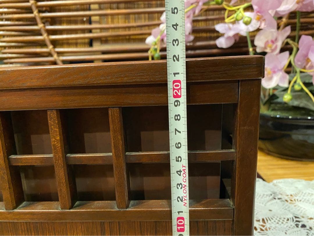 時代物 銅炉 唐木格子角火鉢 火道具 昭和レトロ 当時物 年代物 インテリア