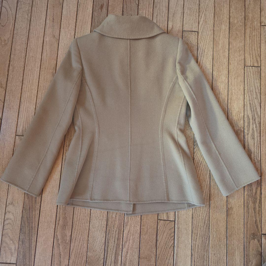 FOXEY ベージュ ヌートリアファー付き ピーコート 38サイズ