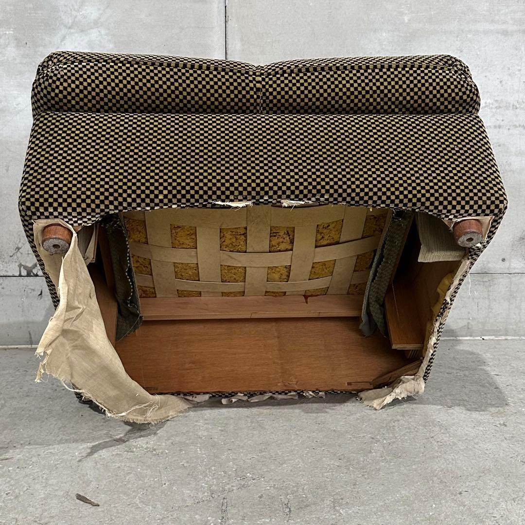 テ*ン様 ✦70’s✦昭和レトロ 千鳥格子 1人掛けソファ｜昭和レトロ ミッドセ