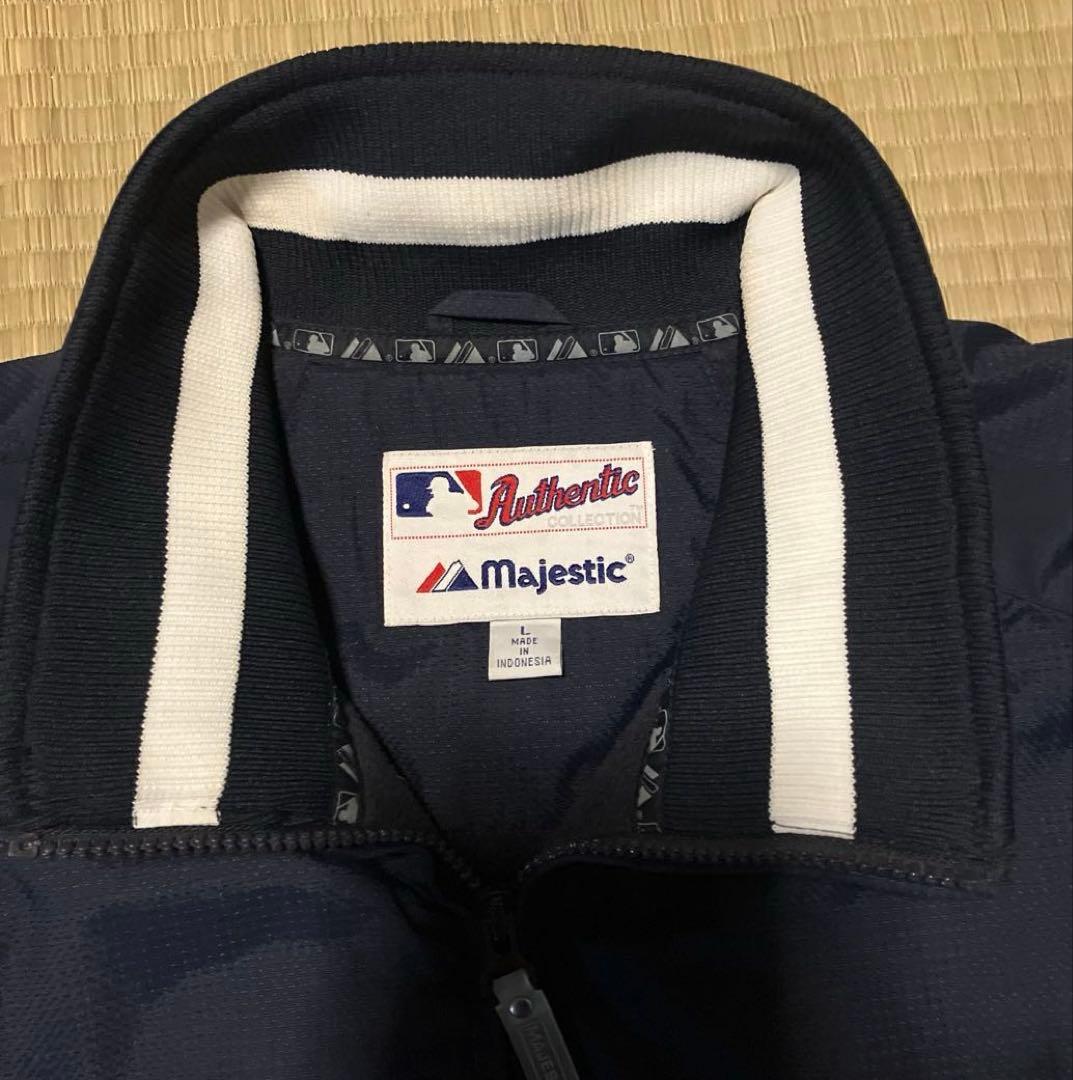 Yankees Majestic ジャケット L ネイビー