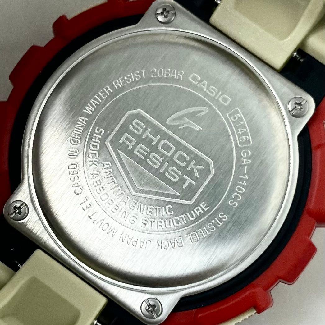 【稼働】CASIO G-SHOCK GA-110CS 腕時計 レッド ゴールド