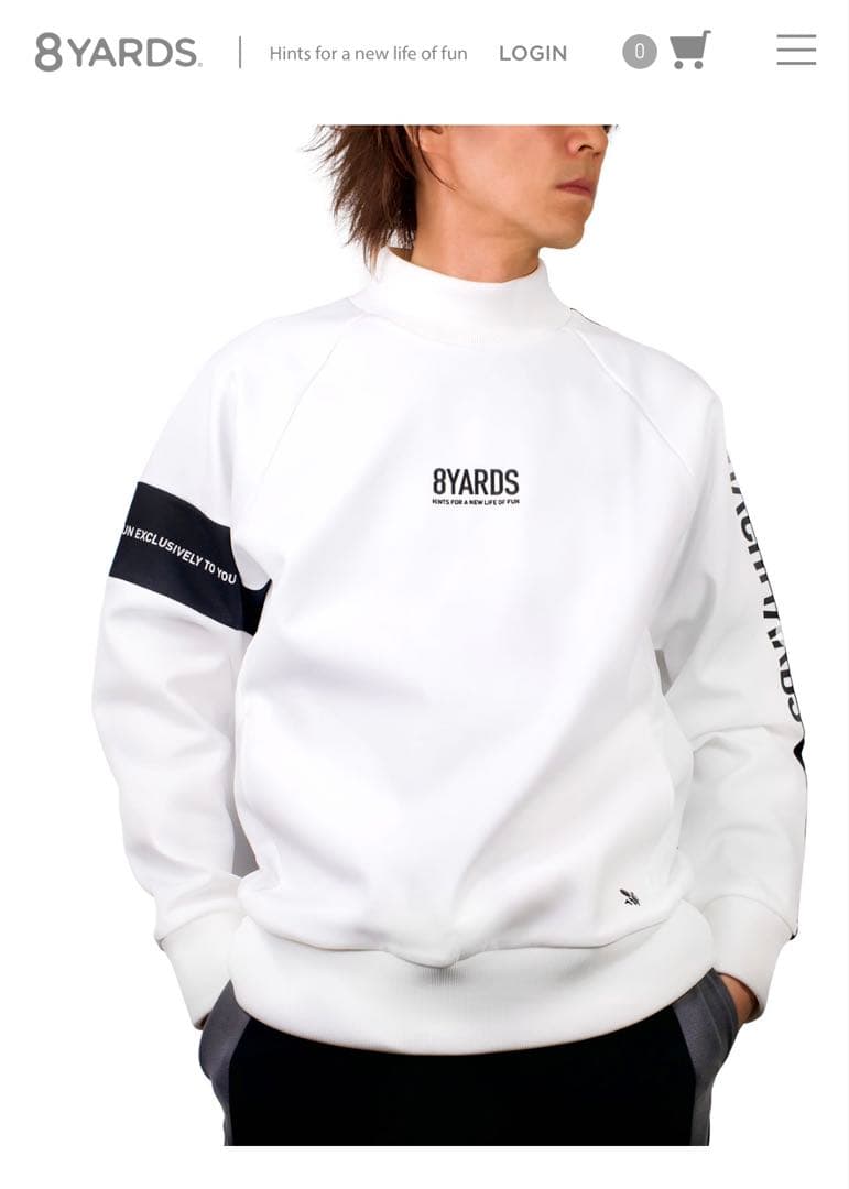 8YARDS ホワイト トレーナー