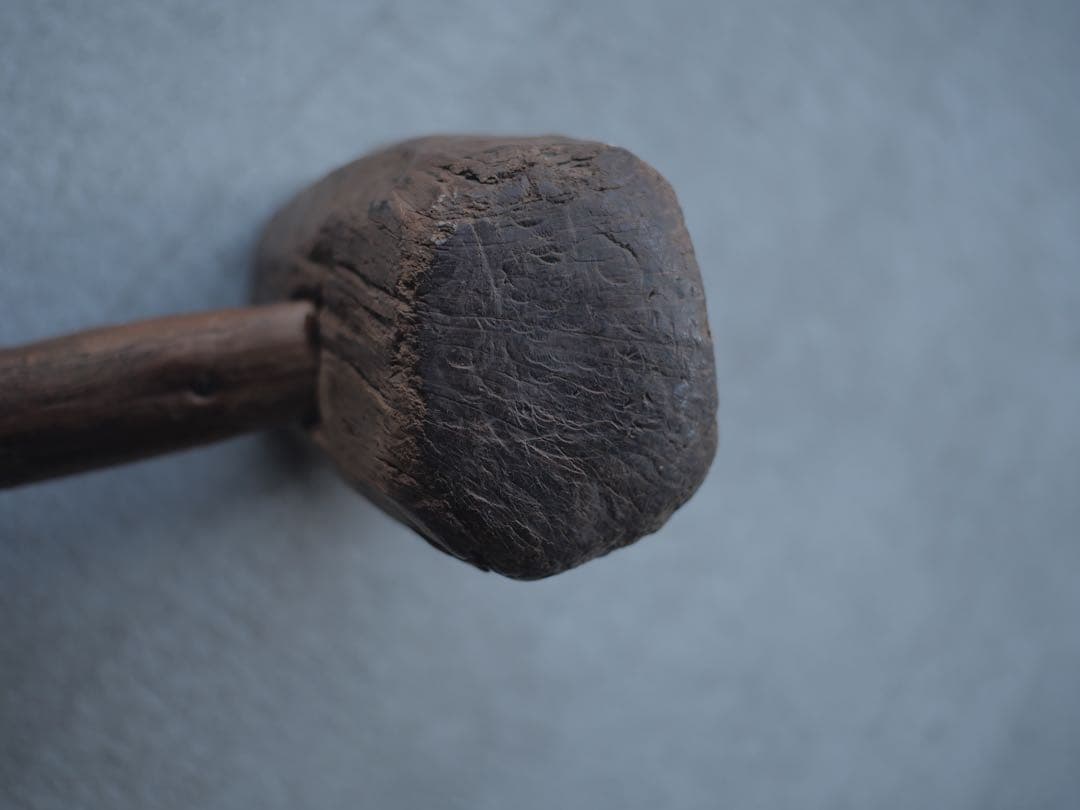 ナラ　木槌　ハンマー　民藝　アート　古家具　古道具　アンティーク　昭和レトロ