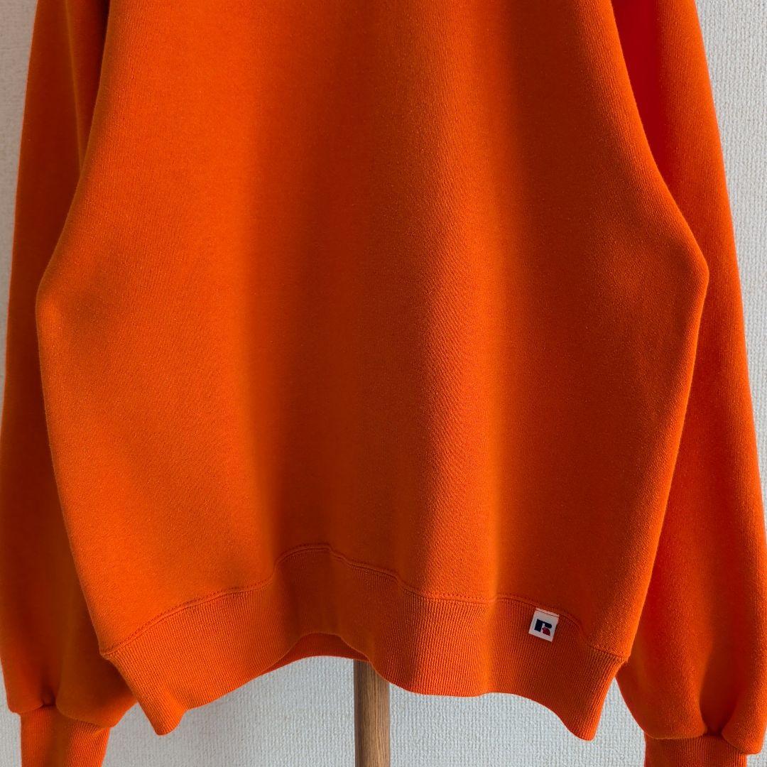 90s USA製 RUSSELL ATHLETIC 無地 スウェット オレンジ