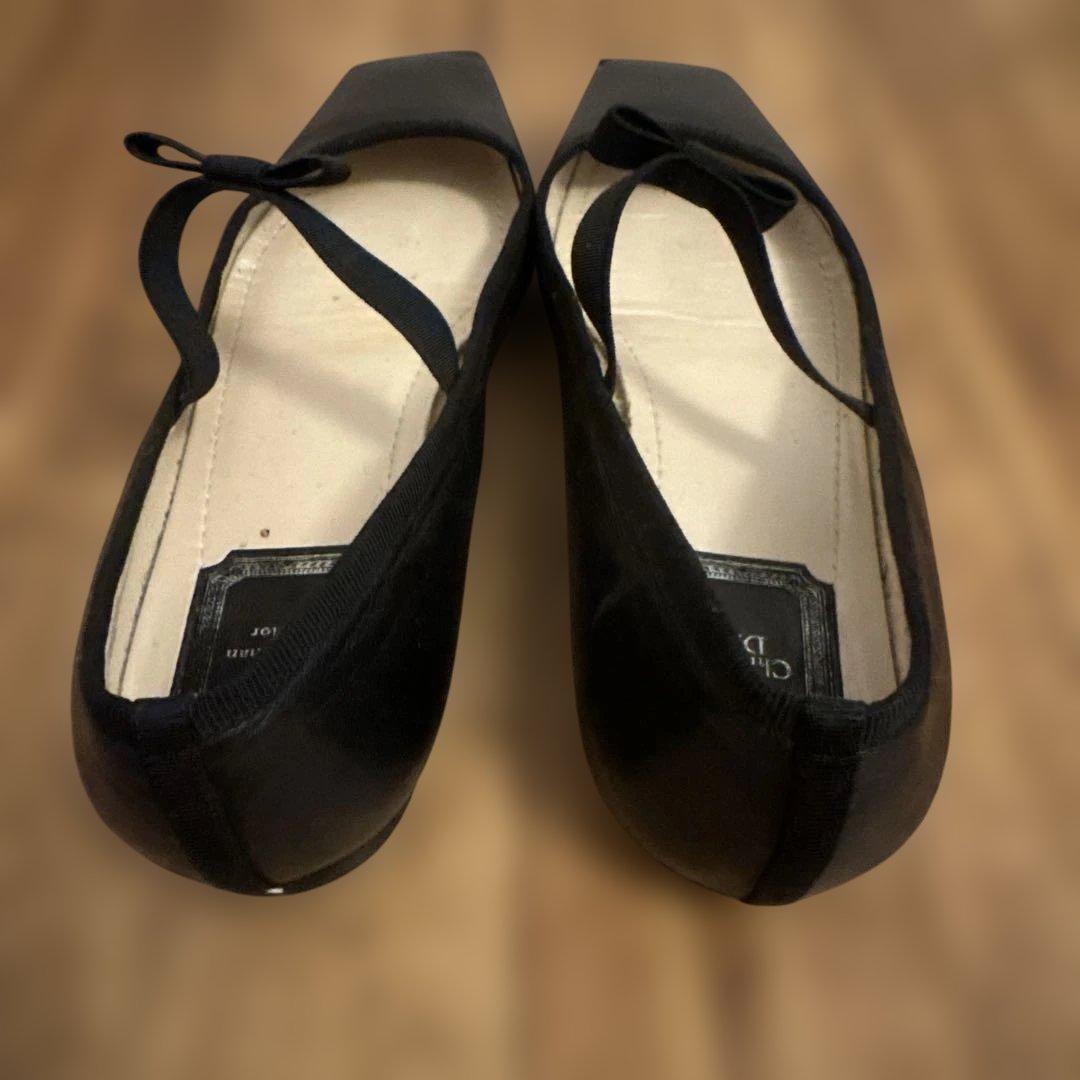 Dior ブラック フラットシューズ 37