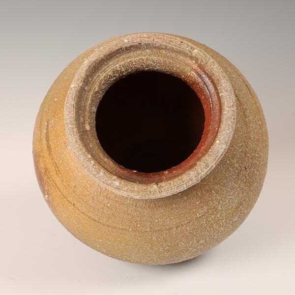 信楽焼【星野亨斉 造】◆自然紬壺◆ 【陶器・壺・花瓶・花入】