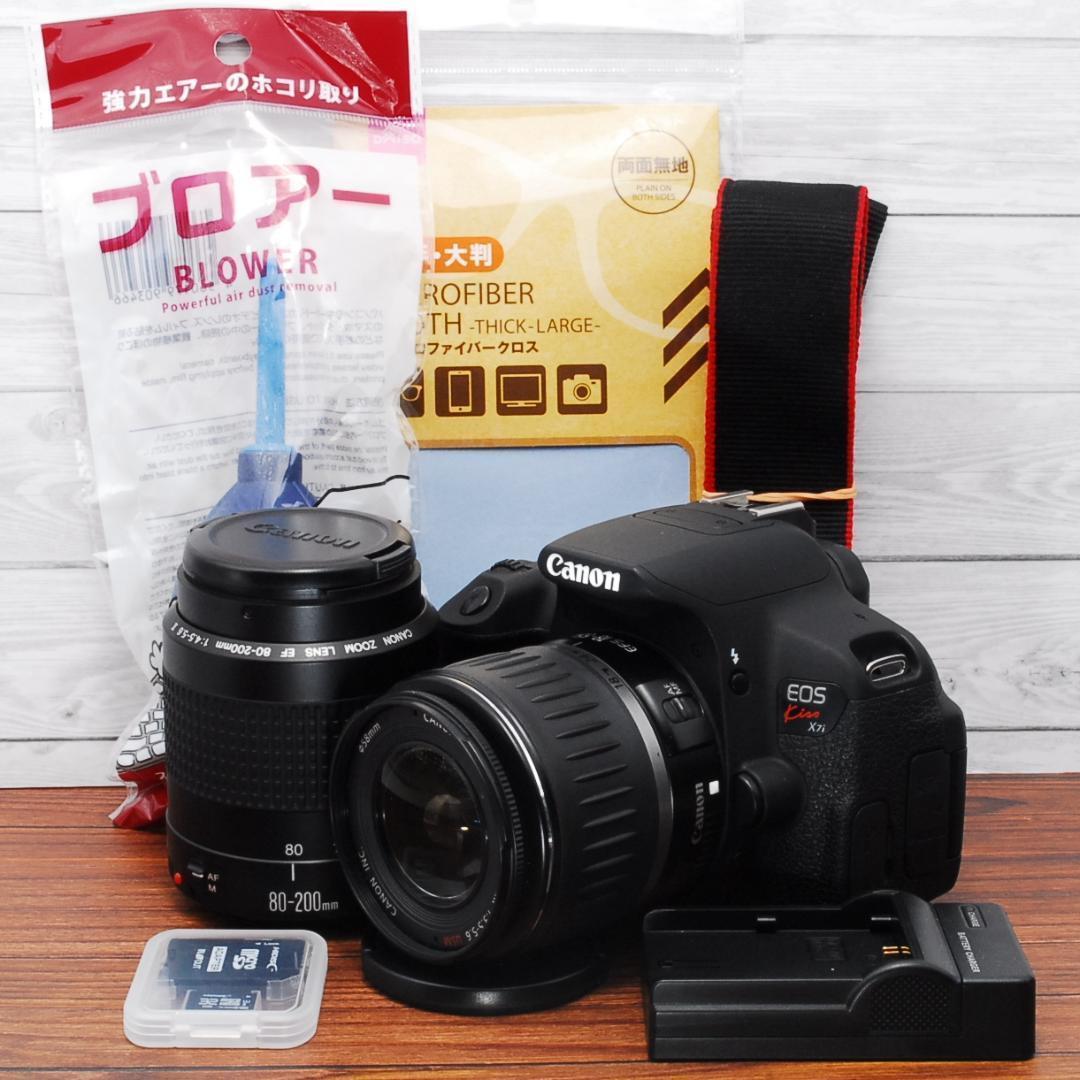 あこ ✨使用回数極少 ほぼ新品✨Canon Kiss X7iダブルレンズ