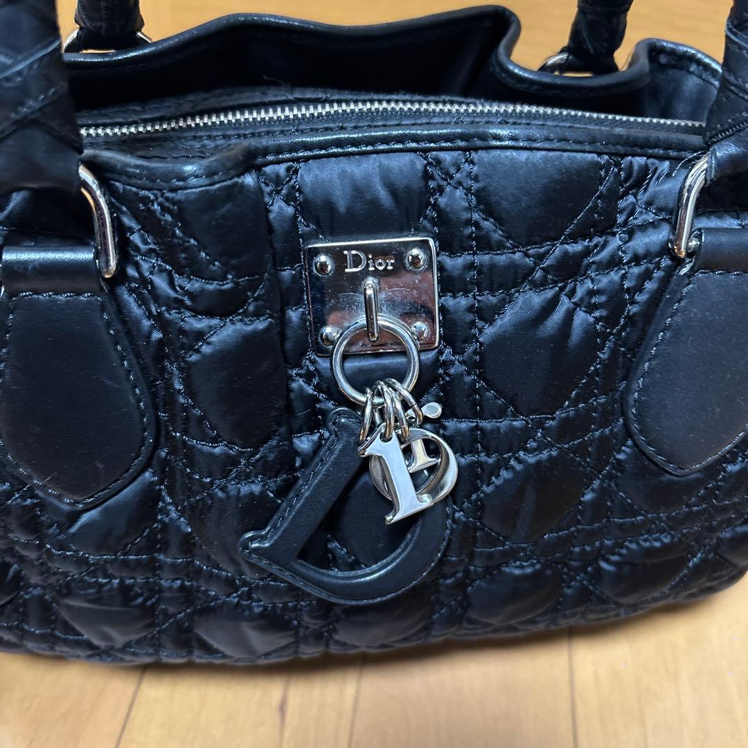 Dior ブラック カナージュ キルティング ハンドバッグ