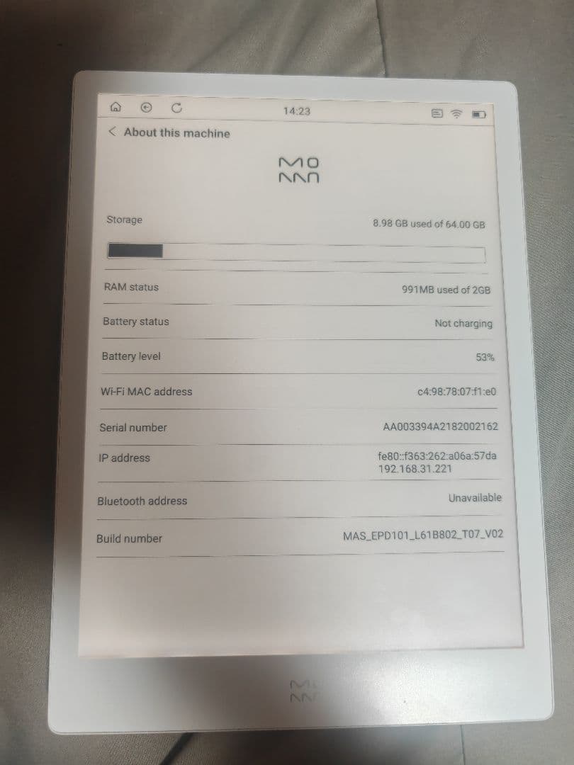 いちご Moaan inkPad X 10インチ電子書籍リーダー