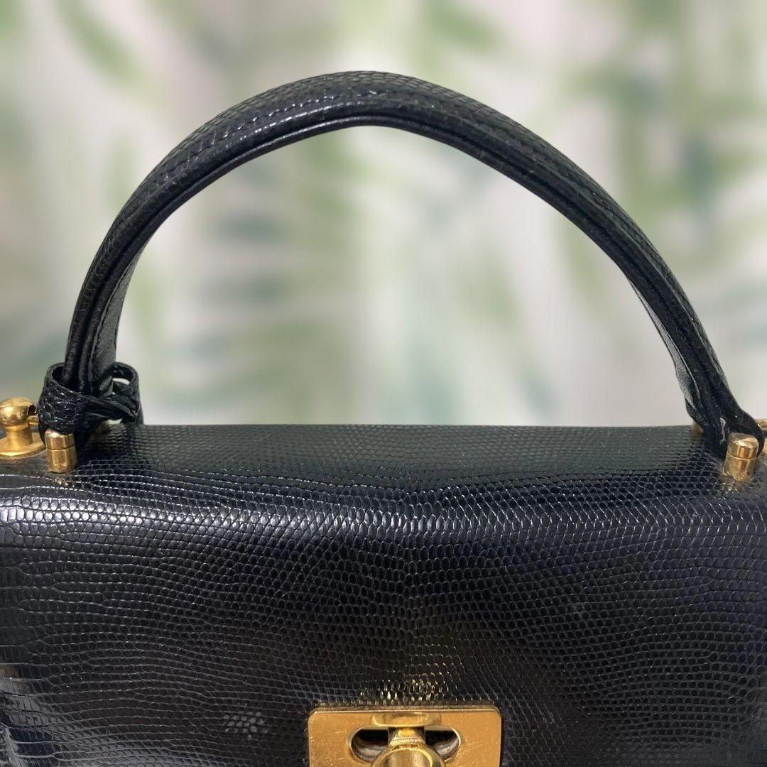 creazione ハンドバッグ 革製 リザード 南京錠・鍵付き クレアツォーネ