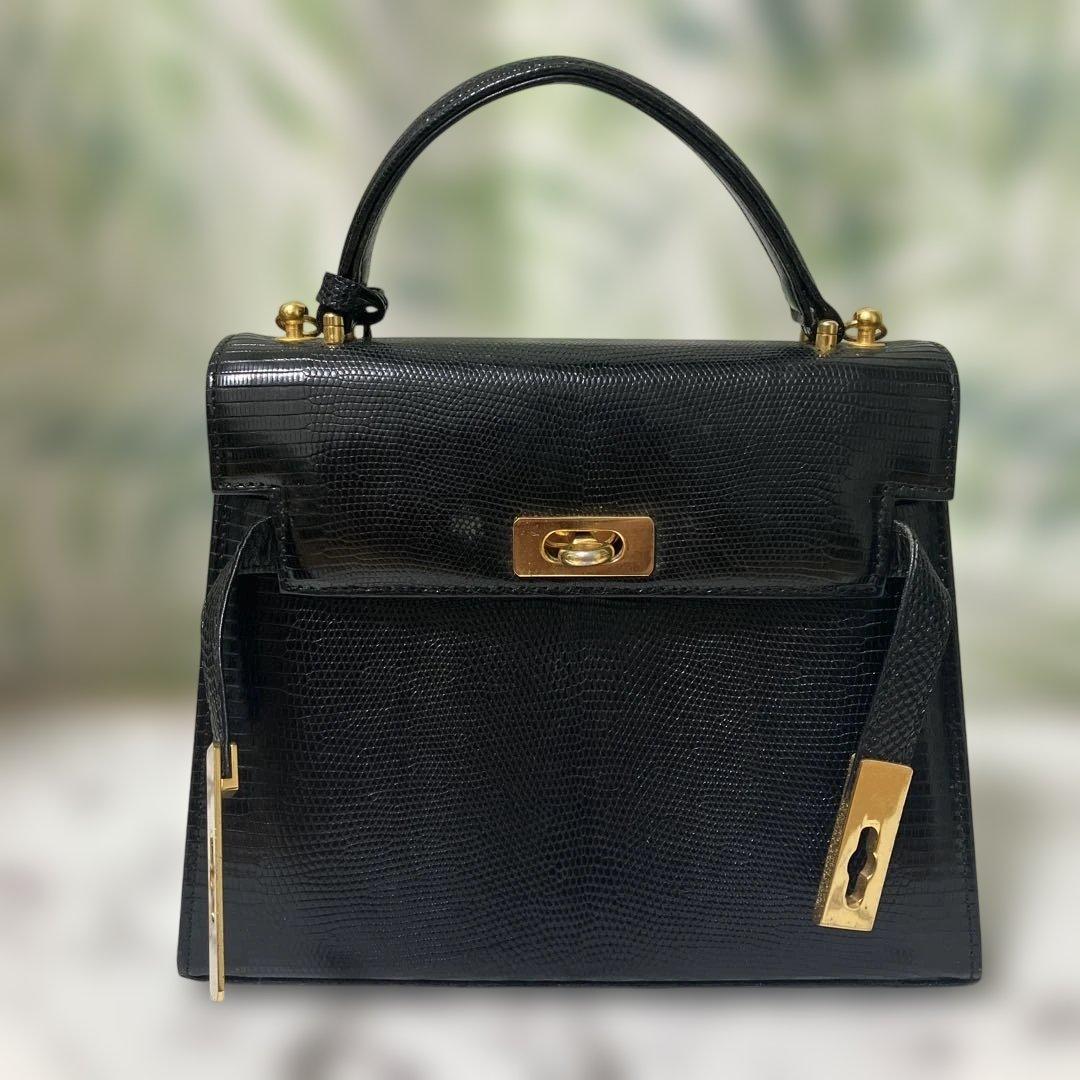 creazione ハンドバッグ 革製 リザード 南京錠・鍵付き クレアツォーネ