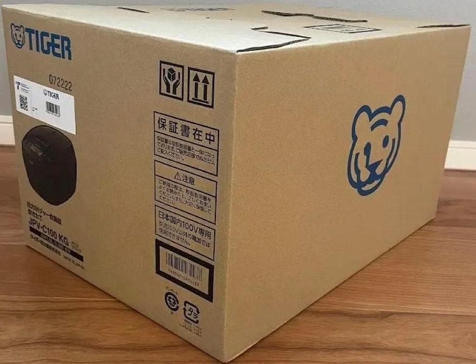 ☆JPV-C100-KG 圧力IH炊飯器 炊きたて タイガー 黒 グロスブラック