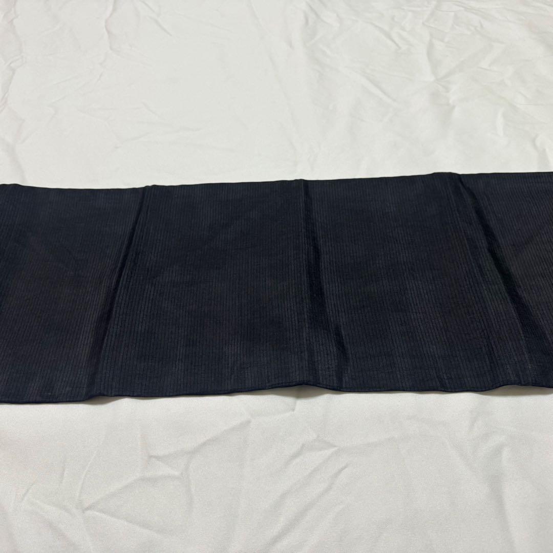 ゆ*う様 夏用 絽 名古屋帯 黒 黒糸　金魚　刺繍 裏太鼓　粋　要手直し　アンテ