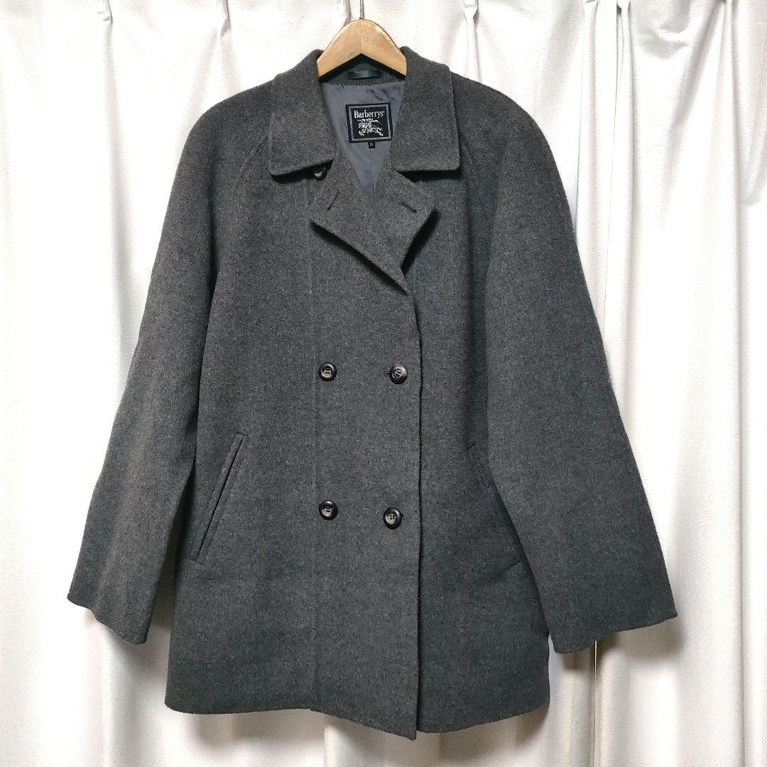 希少 Burberrys バーバリー カシミヤ ウール ダブルフェイスコート