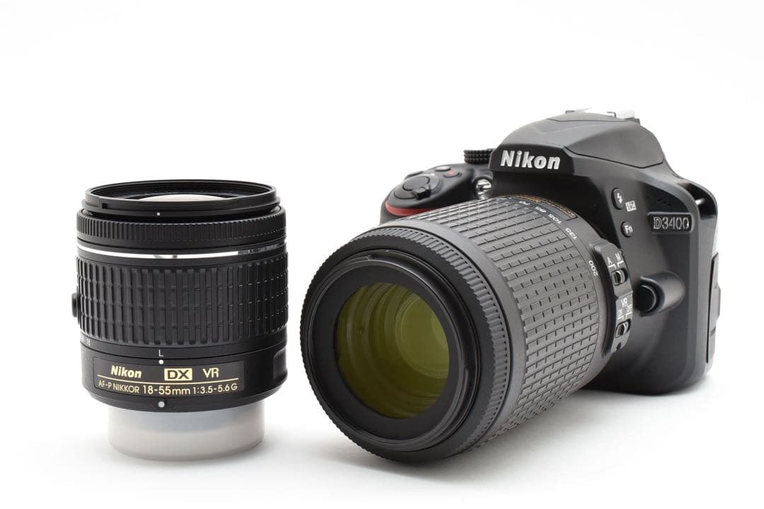 【美品】 ニコン Nikon D3400 ダブルズームセット一眼レフカメラ