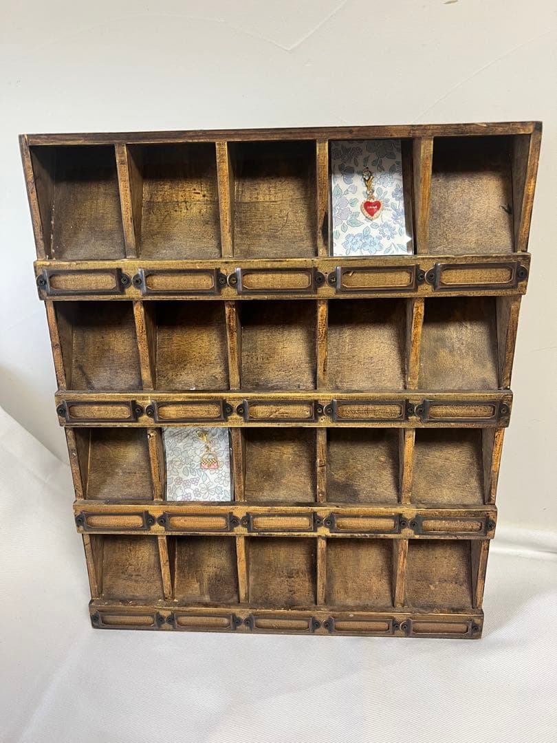 木製ヴィンテージラック 20仕切り　アクセサリー陳列　イベント什器レア！ジャンク