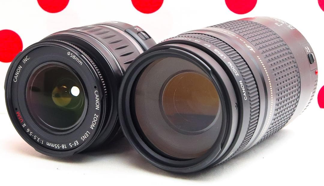 Canon kiss x❤スマホ転送❤ダブルレンズ❤カメラバッグ付❤一眼レフ