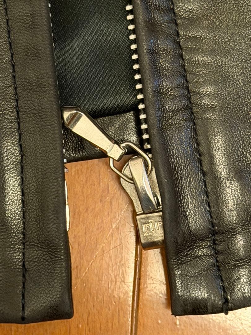 アニエスベー ラムレザー ライダースジャケット フランス製　サイズ0