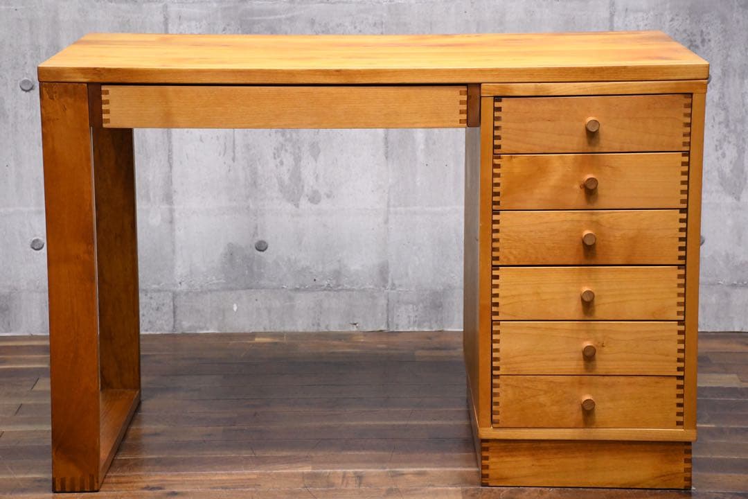 EBC2 イクスス ikususu 片袖デスク アルダー材無垢 書斎デスク