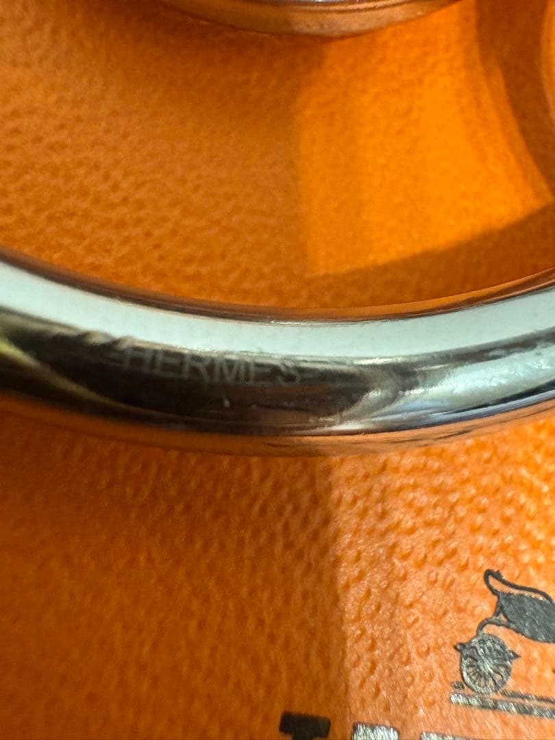 HERMES エルメス フェール・ア・シュヴァル キーホルダー シルバー 美品