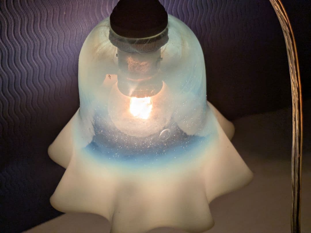 イギリス ヴァセリンガラス アンティーク シェード ガラス 照明