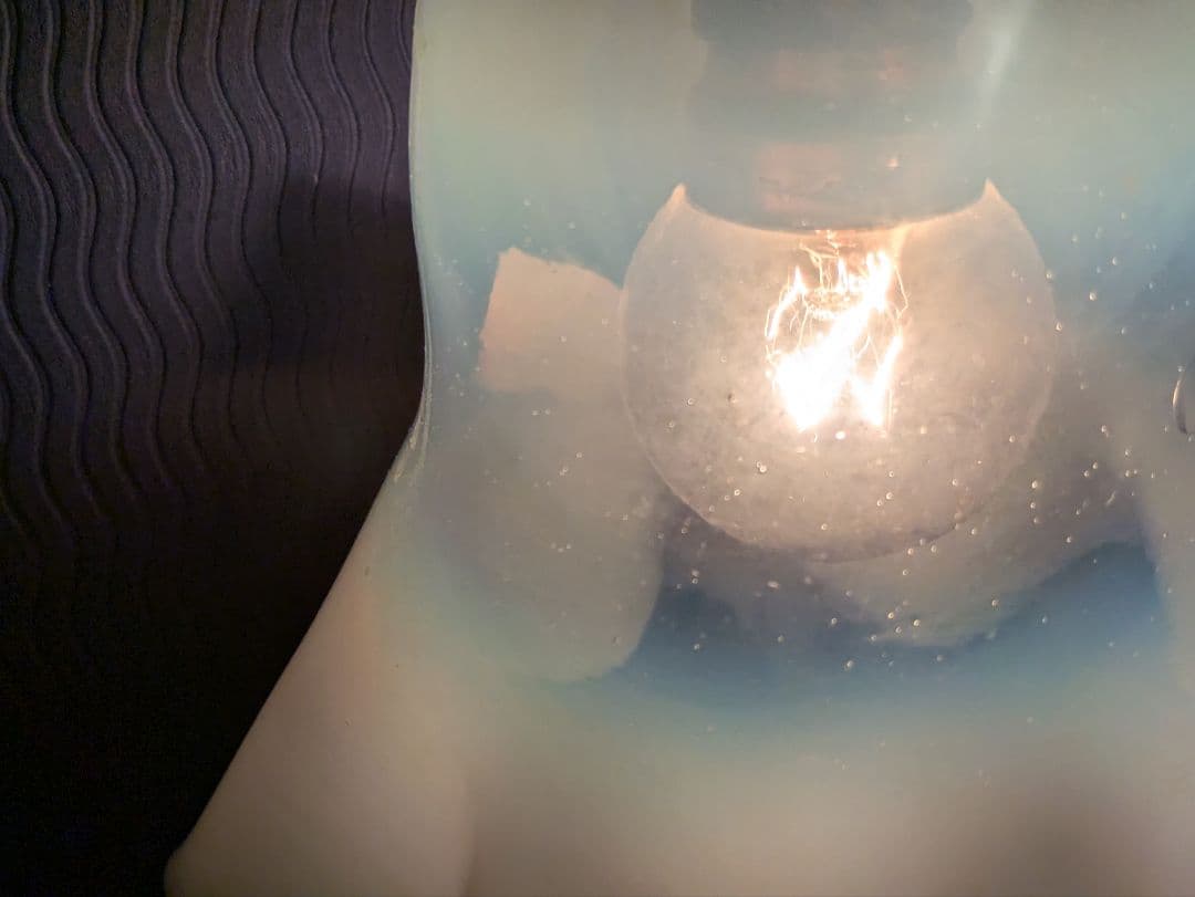 イギリス ヴァセリンガラス アンティーク シェード ガラス 照明