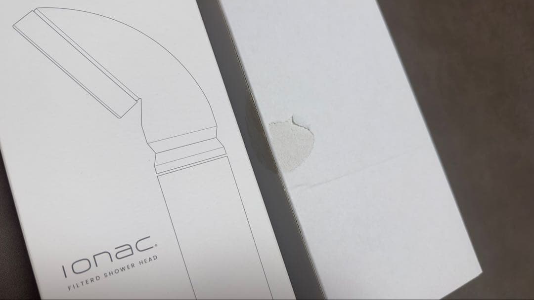 【ionac】シャワーヘッド 取り付けアダプター付き　イオナック　ホワイト