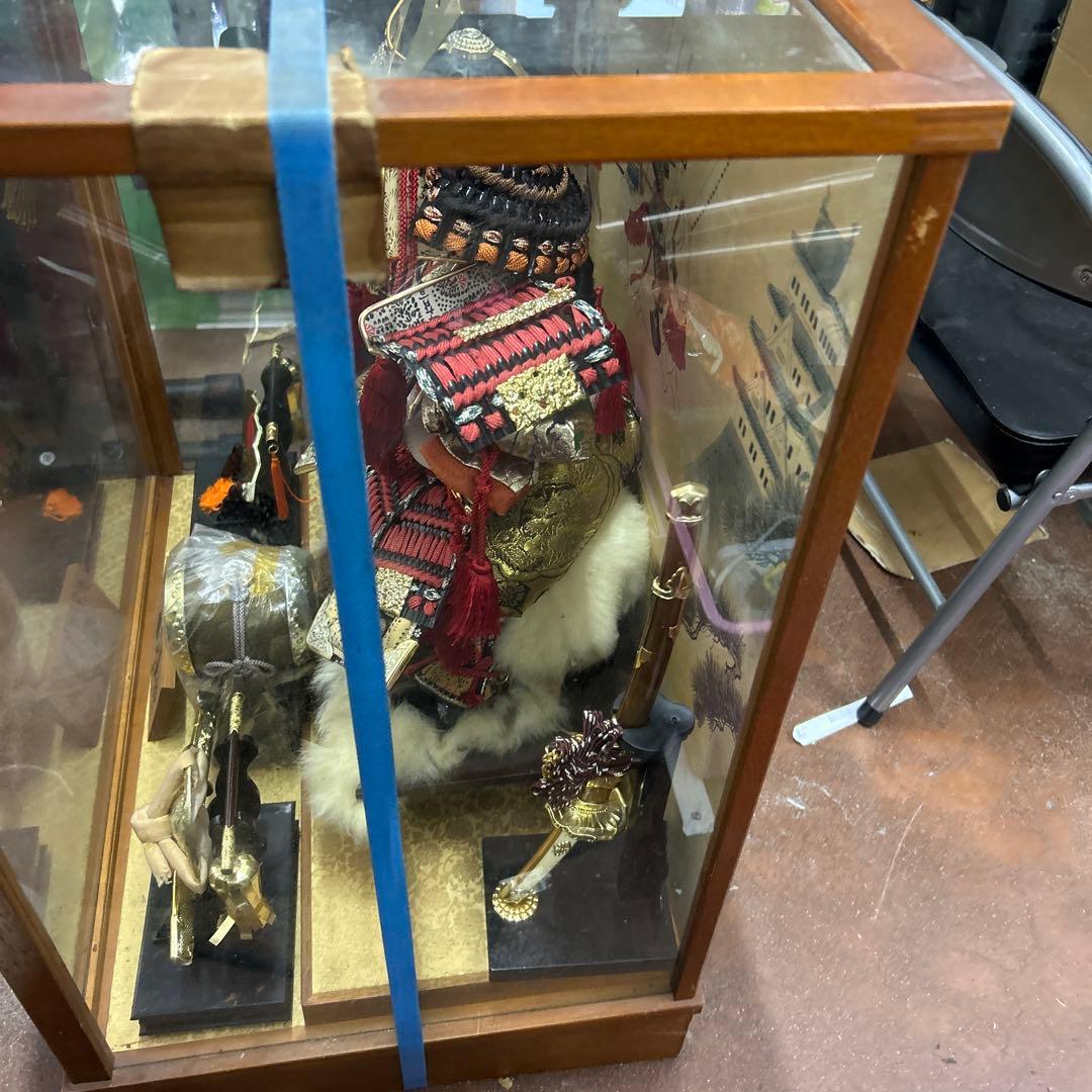 五月人形　大将飾り　亀甲　兜　刀　初陣　オルゴール付き