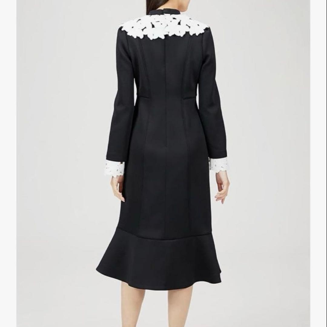 セルフォード/ブラック レース襟 ワンピース　36