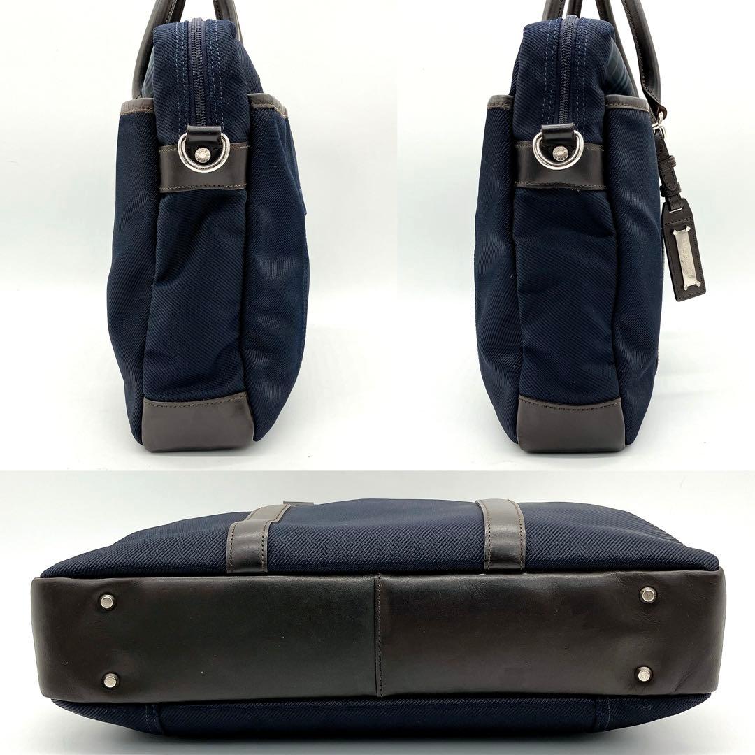 【BURBERRY BLACK LABEL】ビジネスバッグ　紺色　キャリーオン