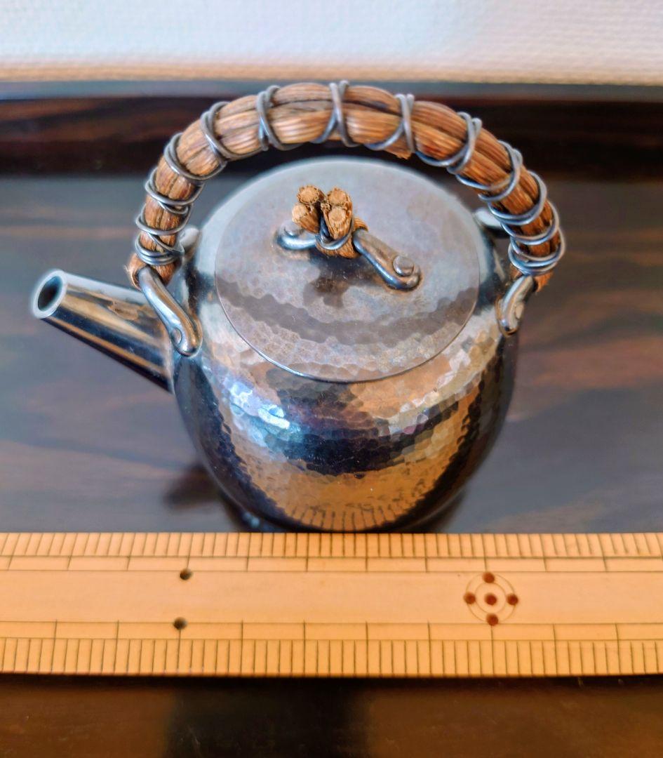 【煎茶道具】銀製　急須　蔵六作