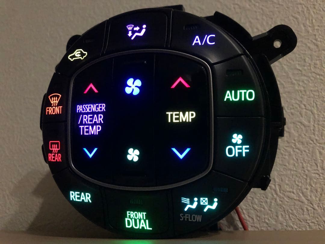 【自動色変化仕様】80ヴォクシー　ノア　エアコンパネル　LED打ち替え済み 8