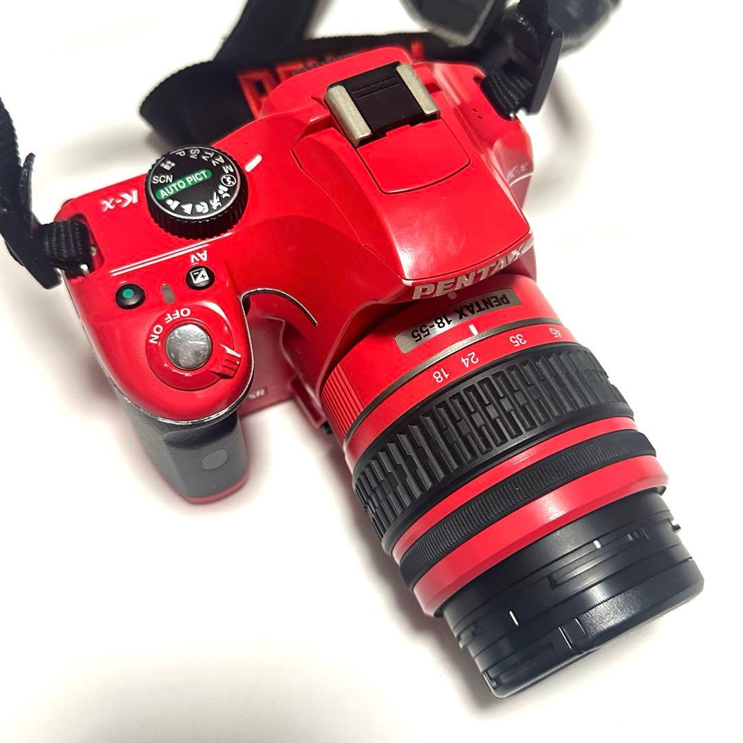 PENTAX K-x ダブルズームキット 赤 レッド